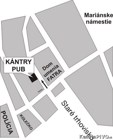 Kantry pub - mapka